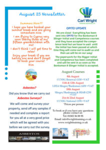 Wright Training Newsletter
